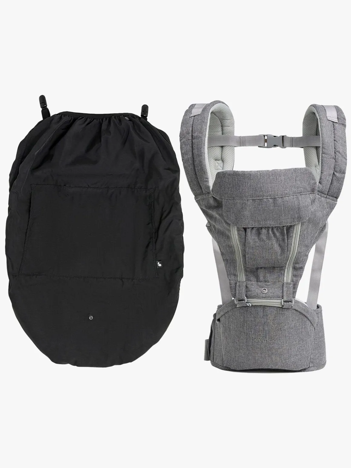 Beemoo CARE Carry Comfort 4-in-1 Bæresele & Hoftesæde inkl. Regnslag, Grey