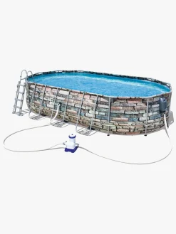 Bestway Power Steel Comfort Jet Series Oval poolsæt 610x366x122 cm