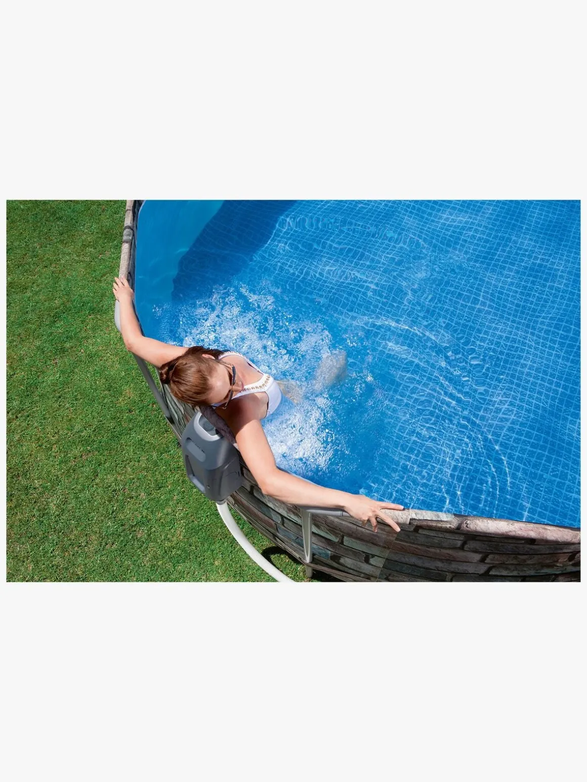 Bestway Power Steel Comfort Jet Series Oval poolsæt 610x366x122 cm