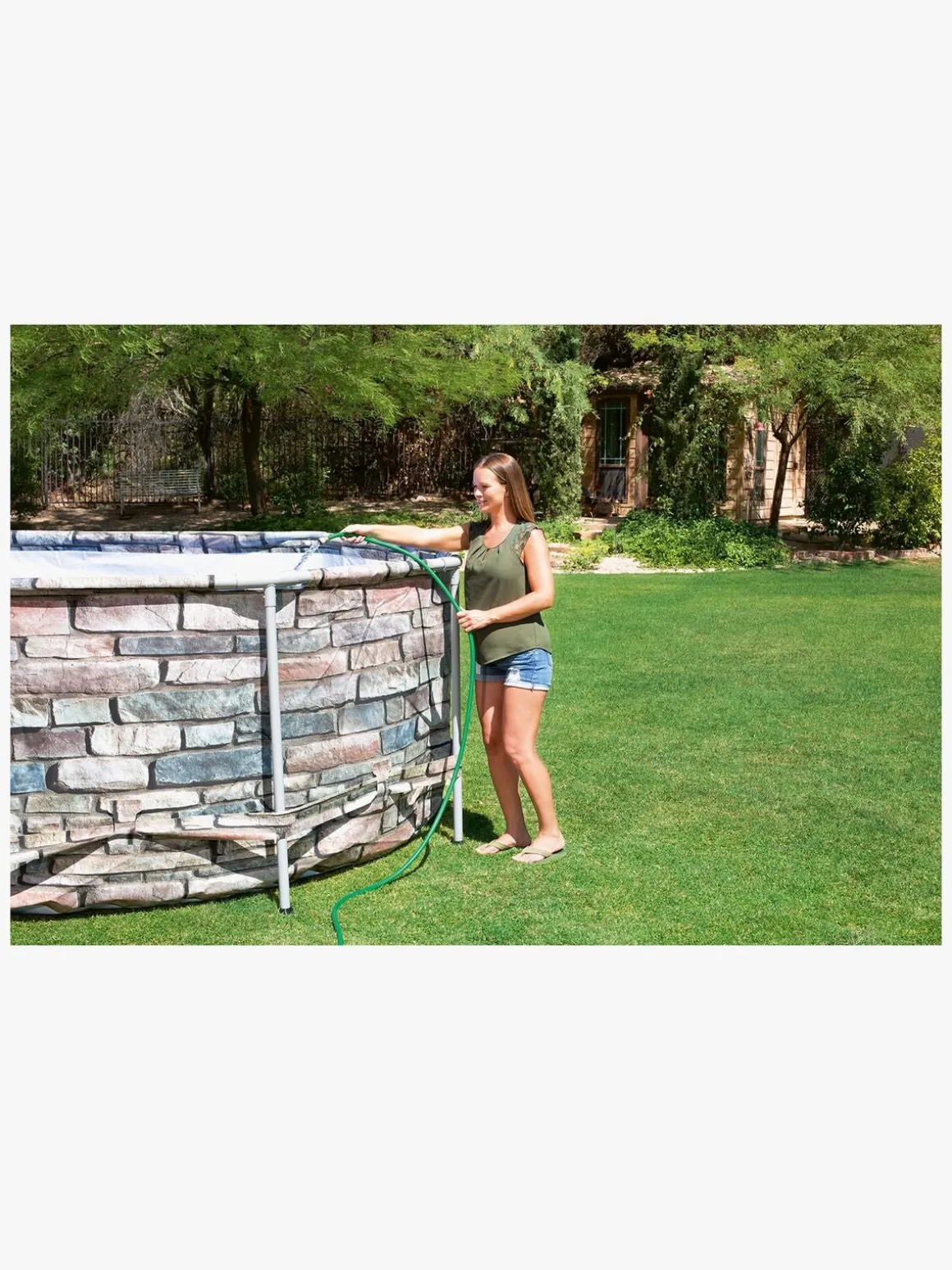 Bestway Power Steel Comfort Jet Series Oval poolsæt 610x366x122 cm