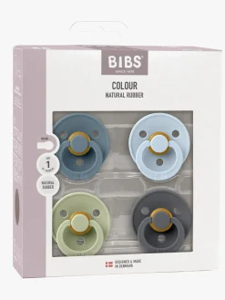 BIBS Colour Sut 4-pak Latex Str. 1, Petrol/Sage/Baby Blue/Iron