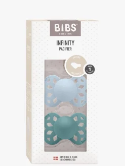 BIBS Infinity Sut 2-pak Str. 1 Anatomical, Baby Blue/Island Sea
