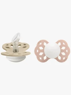 BIBS Infinity Sutter 2-Pak Silikone Str. 1 Anatomisk, Vanilla GLOW/Blush GLOW
