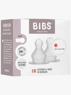 BIBS Medium Flow Sut Silikone 2-pak, Neutral