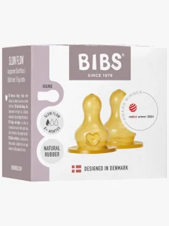 BIBS Slow Flow Sut Latex 2-pak, Yellow