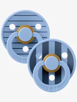 BIBS Studio Colour Sut 2-Pak Latex Str. 1 Rund, Pin/Sky Blue Mix