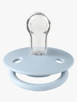 BIBS Sut De Lux 2-pak Silicone, Iron/Baby Blue