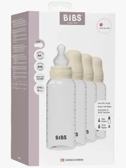BIBS Sutteflaske Silicone 4-pak 270 ml, Ivory