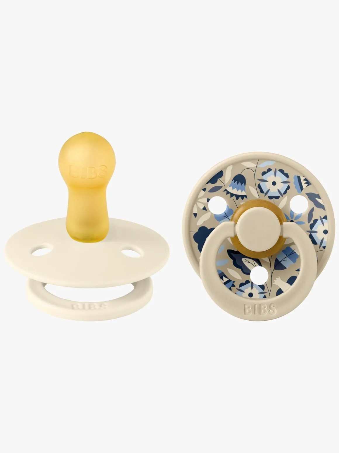 BIBS x Liberty Colour Bobo Sut 2-pak Latex Str. 2, Ivory Mix
