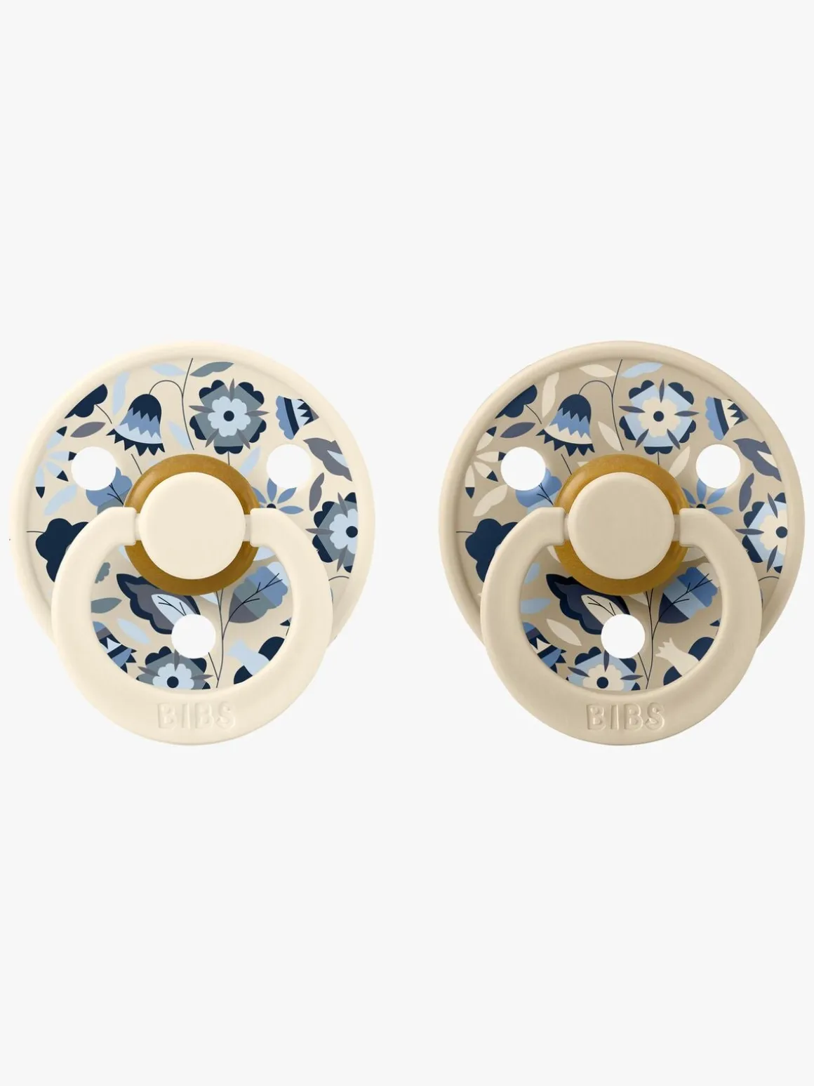BIBS x Liberty Colour Bobo Sut 2-pak Latex Str. 2, Ivory Mix