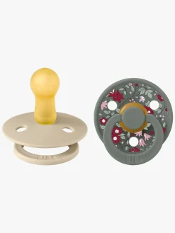 BIBS x Liberty Colour Sut 2-Pak Latex Str. 2 Rund, Chamomile Lawn/Pine Mix