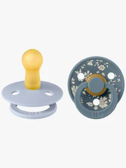 BIBS x Liberty Colour Sut 2-Pak Latex Str. 2 Rund, Capel/Dusty Blue Mix