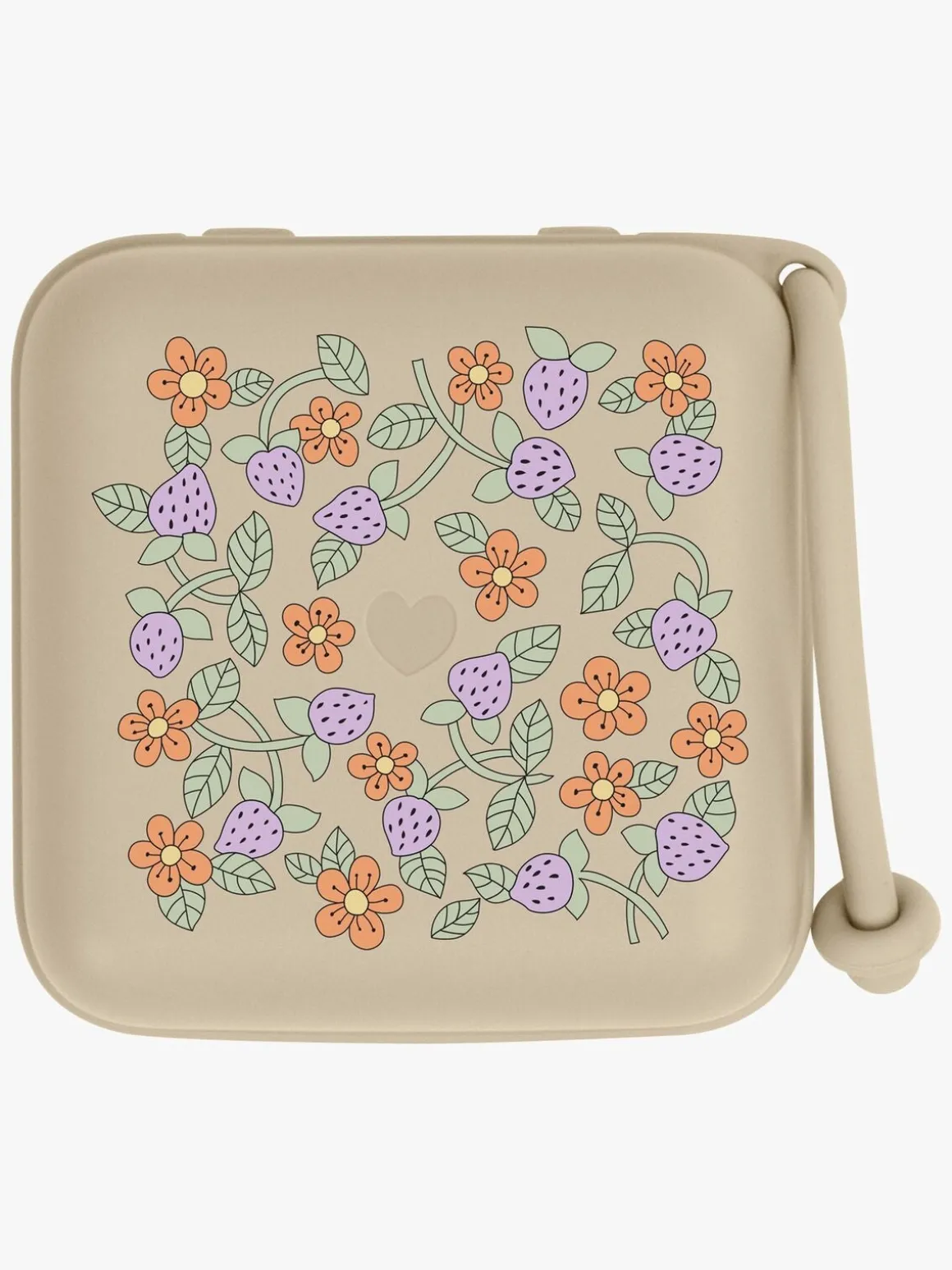 BIBS x Liberty Strawberries Sutteboks, Cream Vanilla