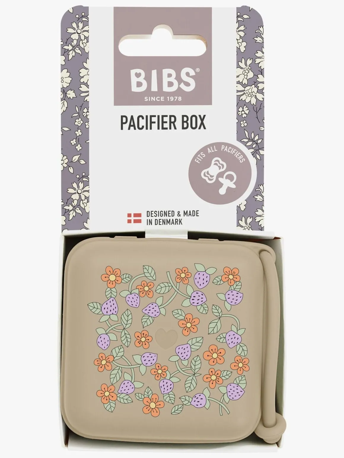 BIBS x Liberty Strawberries Sutteboks, Cream Vanilla