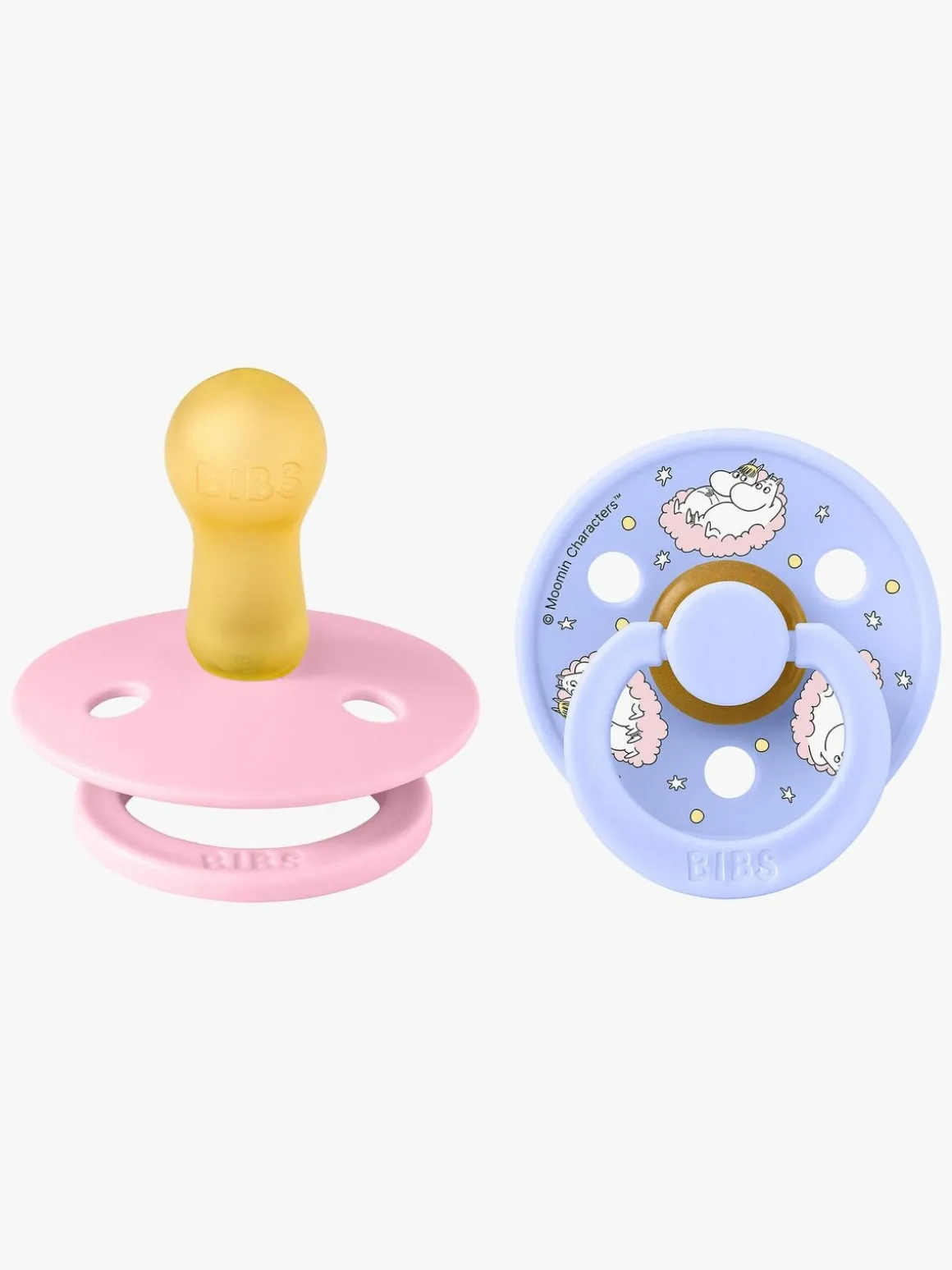 BIBS x Moomin Colour Dreaming Sut 2-pak Latex Str. 2, Baby Pink