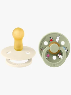 BIBS x Moomin Colour Friends Sut 2-pak Latex Str. 2, Ivory