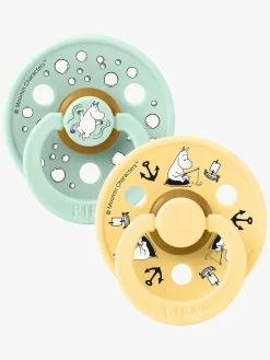 BIBS x Moomin Colour Sailing Sut 2-pak Latex Str. 1, Nordic Mint