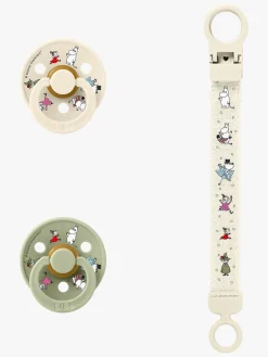 BIBS x Moomin Colour Sut & Loop Suttesnor Gavesæt Latex Str. 2, Ivory/Sage