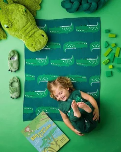 Bizzi Growin Strikket Tæppe Aio Baby, Rocka Croc