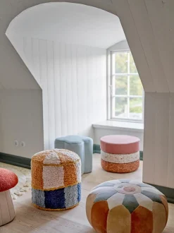 Bloomingville MINI Kio Puf, Blå