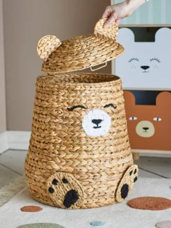 Bloomingville Timone Opbevaringskurv med Låg, Natur