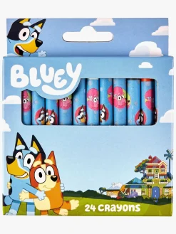 Bluey Skrivesæt med Farvekridt & Penalhus