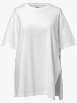 Boob Oversized T-shirt med Slids, White