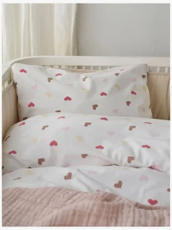 Borganäs Sengesæt Tremmeseng Hjärtrud 2-delt 100x130, Beige