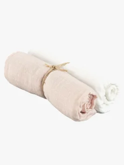 Borganäs Stofble 70x70 2-pak, Lyserød