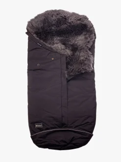 Bozz Lammeskindskørepose Langhåret, Black/Grey