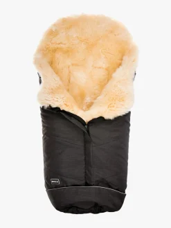 Bozz Lammeskindskørepose Langhåret, Black/Nature