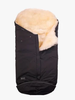 Bozz Lammeskindskørepose Langhåret, Black/White