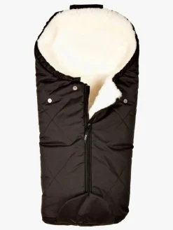 Bozz Lammeskindskørepose Small Klippet, Black/White