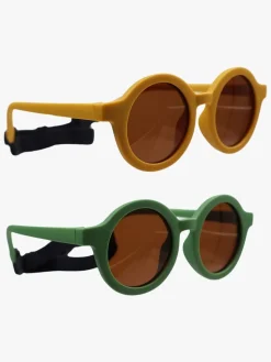 CarloBaby  Fleksible Solbriller Luma 2-pak 0-3 År, Grøn/Gul