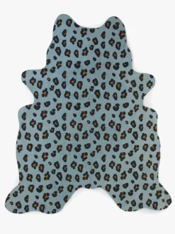 Childhome Gulvtæppe Leopard 145 x 160, Blue