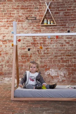 Childhome Juniorseng Tipi 70x140, Natur/White