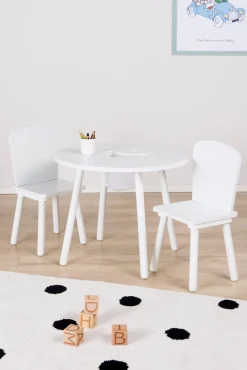 Cloudberry Castle BREE Bord & Stole med Opbevaring, Hvid