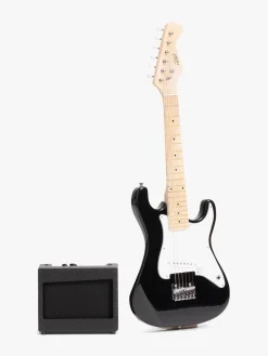 Cloudberry Castle Elguitar med Forstærker 80 cm, Sort