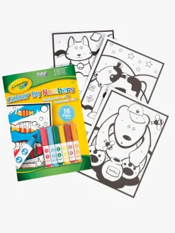 Crayola Colour By Numbers Malesæt Dyr 16 Sider & 6 Tusser