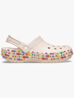 Crocs Classic Beaded Band Kids Clogs, Quartz