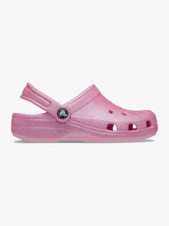Crocs Classic Glitter Clogs, Pink Tweed Glitter