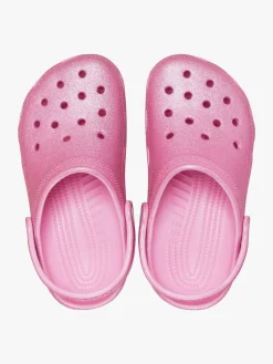 Crocs Classic Glitter Clogs, Pink Tweed Glitter