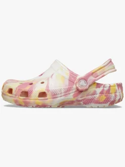 Crocs Classic Glow Marbled Clogs, Daylily/Multi