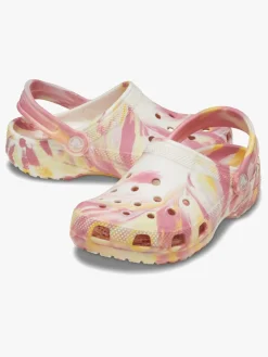 Crocs Classic Glow Marbled Clogs, Daylily/Multi
