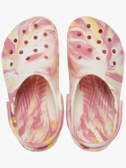 Crocs Classic Glow Marbled Clogs, Daylily/Multi