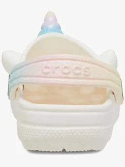 Crocs Classic IAM Rainbow Unicorn Kids Clogs, Chalk