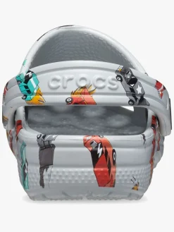 Crocs Classic Race Cars Graphic Kids Clogs, Mirage/Multi