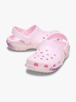 Crocs Classic Star Sparkle Clogs, Pink Milk
