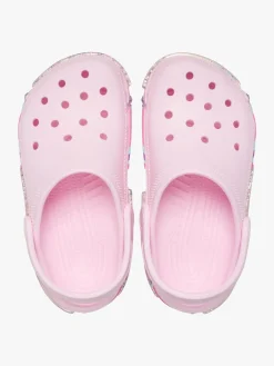 Crocs Classic Star Sparkle Clogs, Pink Milk