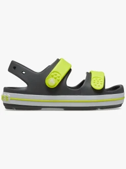 Crocs Crocband Cruiser Kids Sandaler, Slate Grey/Acidity